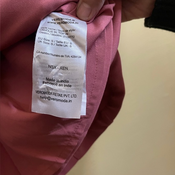 Vero Moda Pink Solid Top - Picture 3 of 4